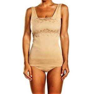 NWT - 2X - Rhonda Shear Lace Overlay Seamless Tank